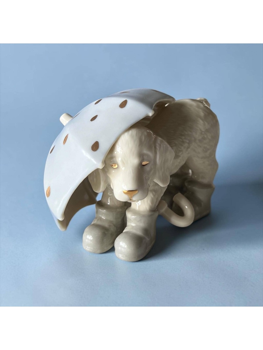 Lenox Porcelain Puppy Figurine with 24K Gold Accents | Porcelain Dog Collectible